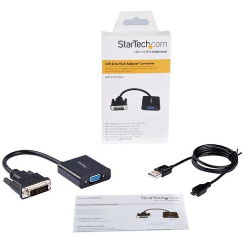 StarTech DVI2VGAE adapter kablowy 0,19 m Czarny