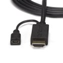 StarTech HD2VGAMM6 adapter kablowy 1,9 m VGA (D-Sub) HDMI + Micro USB Czarny