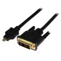 StarTech HDDDVIMM1M adapter kablowy 1 m Micro-HDMI DVI-D Czarny