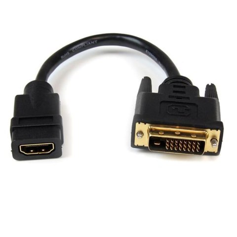 StarTech HDDVIFM8IN adapter kablowy 0,203 m HDMI Typu A (Standard) DVI-D Czarny
