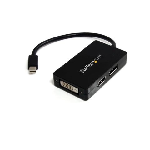 StarTech MDP2DPDVHD adapter kablowy 0,15 m Mini DisplayPort DisplayPort + DVI-D + HDMI Czarny