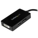 StarTech MDP2DPDVHD adapter kablowy 0,15 m Mini DisplayPort DisplayPort + DVI-D + HDMI Czarny