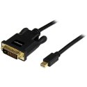 StarTech MDP2DVIMM6B adapter kablowy 1,8 m mini DisplayPort DVI-D Czarny