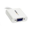 StarTech MDP2VGAW adapter kablowy 0,13 m Mini DisplayPort VGA (D-Sub) Biały