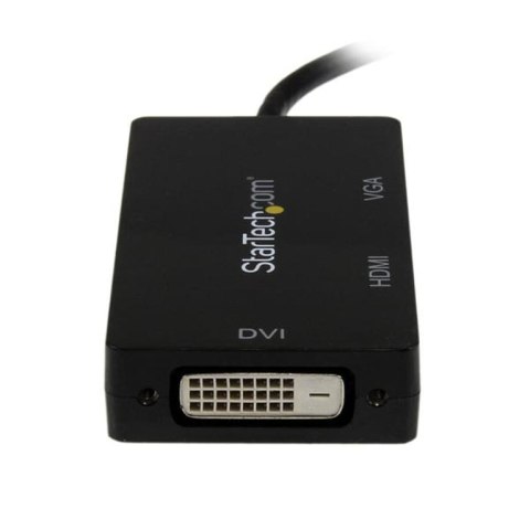 StarTech MDP2VGDVHD adapter kablowy 0,15 m Mini DisplayPort DVI-D + VGA (D-Sub) + HDMI Czarny