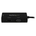 StarTech MDP2VGDVHD adapter kablowy 0,15 m Mini DisplayPort DVI-D + VGA (D-Sub) + HDMI Czarny