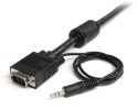 StarTech VGA, 3.5mm - VGA, 3.5mm, 5m VGA (D-Sub) + 3.5mm Czarny