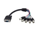 StarTech VGABNCMF1 adapter kablowy 0,3 m VGA (D-Sub) 5 x BNC Czarny