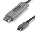 StarTech CDP2HDMM4MH adapter kablowy 4 m HDMI Typu A (Standard) USB Type-C Czarny, Srebrny