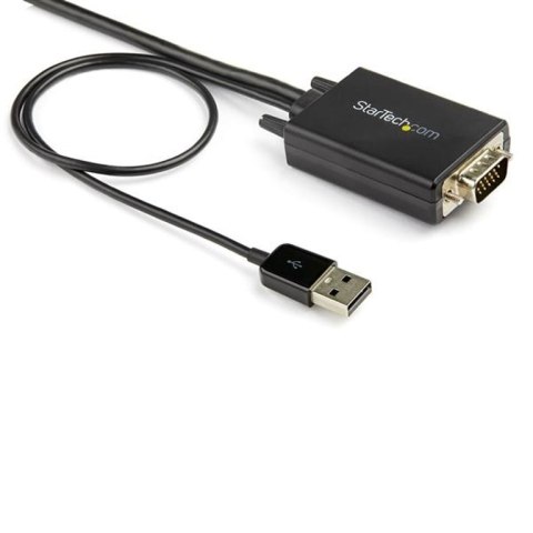 StarTech VGA2HDMM2M adapter kablowy 2 m USB Type-A + VGA (D-Sub) HDMI Typu A (Standard) Czarny