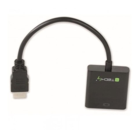 Techly IDATA-HDMI-VGA2 adapter kablowy VGA (D-Sub) Czarny