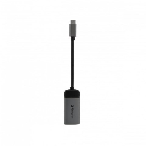 Verbatim 49143 adapter kablowy 0,1 m USB Type-C HDMI Czarny, Srebrny