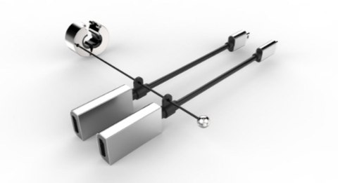 Vivolink PROADRING8S adapter kablowy Mini DisplayPort + USB-C HDMI Czarny, Szary