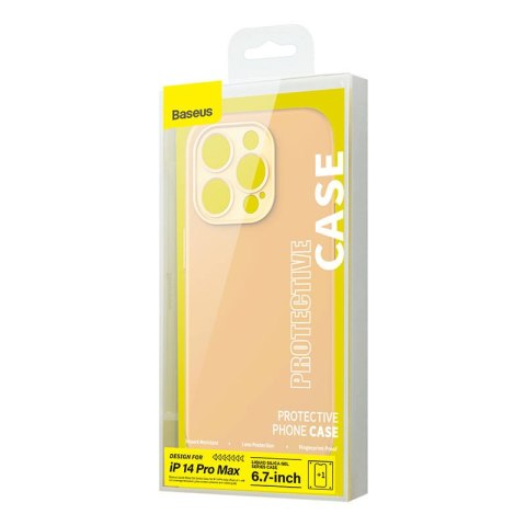 Etui BASEUS Liquid Silica Gel iPhone 14 Pro Max (żółte)