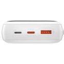 Powerbank Baseus Qpow PRO z kablem Lightning, portem USB-C i USB, 20000mAh, 20W (biały)