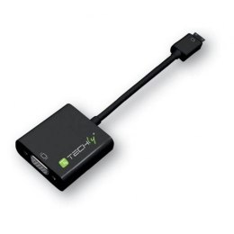 Techly IDATA-HDMI-VGA2AU adapter kablowy 0,15 m VGA+3.5mm+Micro USB Czarny