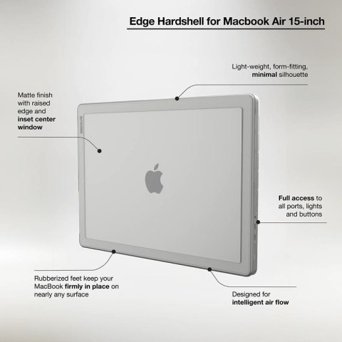 Incase Edge Hardshell Case - Etui MacBook Air 15" M4 (2025) / M3 (2024) / M2 (2023) (Clear)