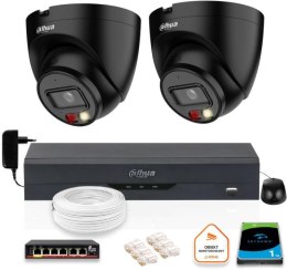 Zestaw monitoringu IP Dahua 2 Kamery IP 4mpx dysk twardy