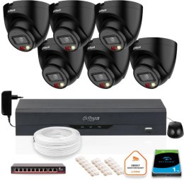Zestaw monitoringu IP Dahua 6 Kamer IP 4mpx dysk twardy