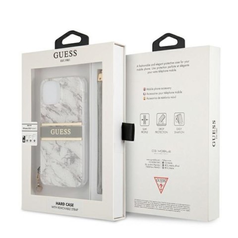 Guess Marble Strap - Etui iPhone 13 Mini (szary)