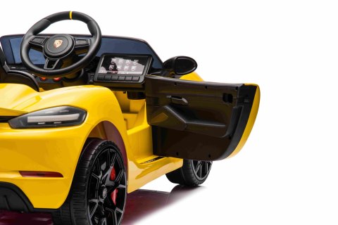 Pojazd Porsche Spyder RS 718 Żółty samochód sportowy