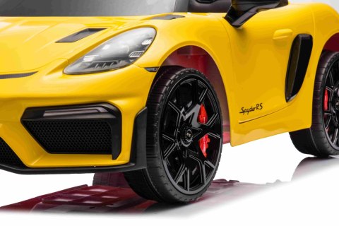 Pojazd Porsche Spyder RS 718 Żółty samochód sportowy