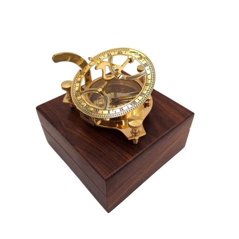 Kompas Mosiężny w Pudełku Drewnianym - Dollond Retro - SD14/2.5