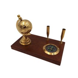 Zestaw dekoracyjny na biurko: globus, kompas, uchwyty na długopisy - NC2144EZS