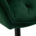 Krzesło welurowe NEVADA VELVET ciemnozielone