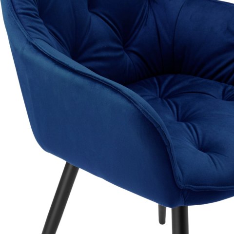 Krzesło welurowe NEVADA VELVET granatowe