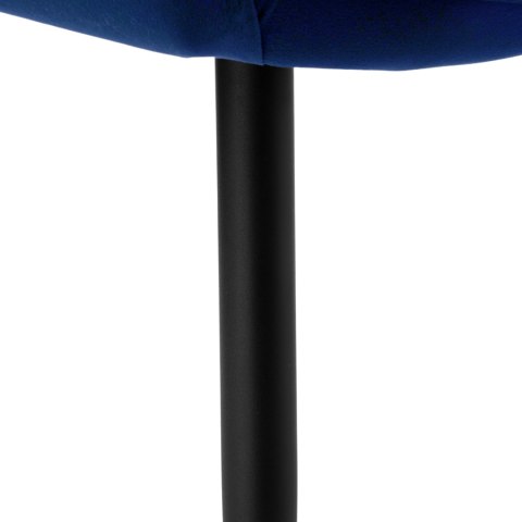 Krzesło welurowe NEVADA VELVET granatowe