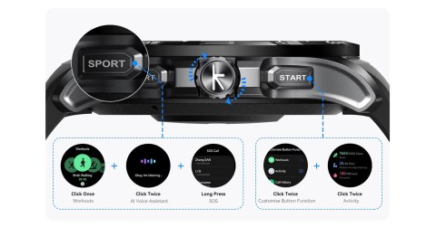 Smartwatch KIESLECT Actor black