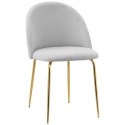 Krzesło welurowe Fargo Gold Velvet szare