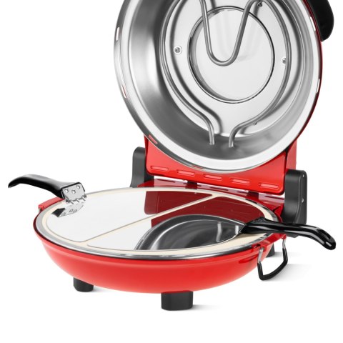 Piec do pizzy TEESA SUPREME + , 1200 W, 32 cm , okienko , wyjmowany kamień, sterowanie dwiema grzałkami