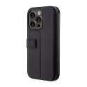 BMW Booktype Leather Textured & Stripe - Etui iPhone 14 Pro (czarny)