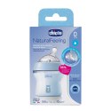 CHICCO NATURALFEELING 0M+ 150 ml Butelka plastikowa, smoczek silikon, przepływ wolny