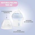 CHICCO NATURALFEELING 0M+ 150 ml Butelka plastikowa, smoczek silikon, przepływ wolny