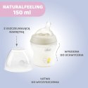 CHICCO NATURALFEELING 0M+ 150 ml Butelka plastikowa, smoczek silikon, przepływ wolny