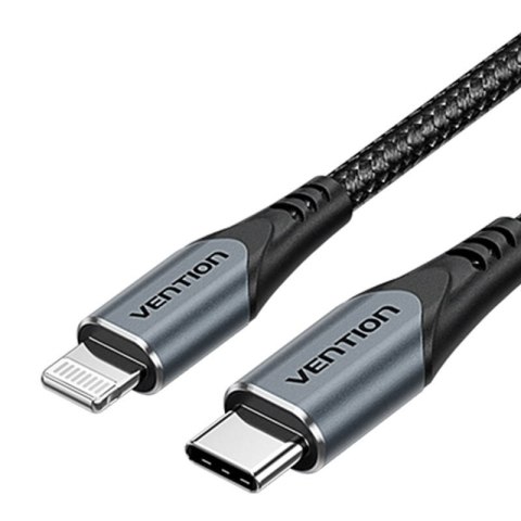 Ładowarka GaN Vention USB-C 20W + Kabel USB-C-L 1m (Szara)