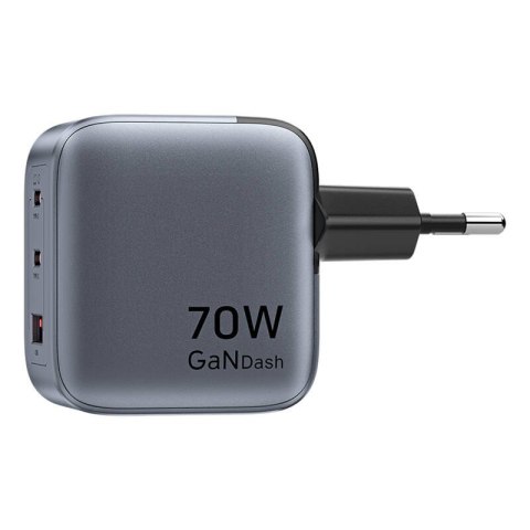 Ładowarka GaN Vention USB-C+C+A 70W (Szara)