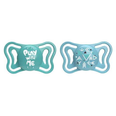 CHICCO PHYSIO LIGHT 6-36M Smoczek do uspokajania, silikonowy, niebieski, 2 szt.