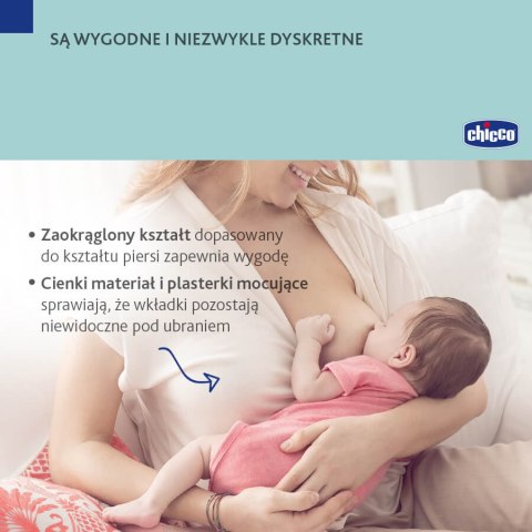CHICCO Wkładki laktacyjne, czarne, jednorazowe, chłonne i wygodne, 60 szt.
