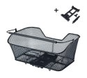 Kosz tylny na bagażnik BASIL BASE XL REAR BASKET, MIK z adapterem do mocowania (ready to go), Stalowy, Black (Eco Bottom) (WYPRZ