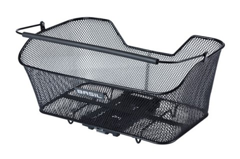 Kosz tylny na bagażnik BASIL BASE XL REAR BASKET, MIK z adapterem do mocowania (ready to go), Stalowy, Black (Eco Bottom) (WYPRZ