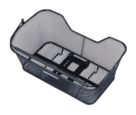 Kosz tylny na bagażnik BASIL BASE XL REAR BASKET, MIK z adapterem do mocowania (ready to go), Stalowy, Black (Eco Bottom) (WYPRZ