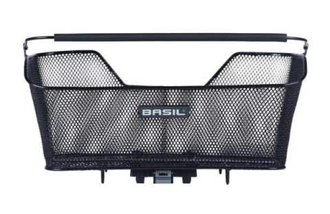 Kosz tylny na bagażnik BASIL BASE XL REAR BASKET, MIK z adapterem do mocowania (ready to go), Stalowy, Black (Eco Bottom) (WYPRZ