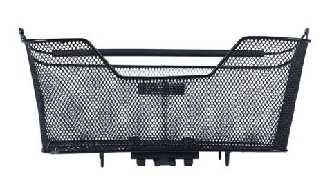 Kosz tylny na bagażnik BASIL BASE XL REAR BASKET, MIK z adapterem do mocowania (ready to go), Stalowy, Black (Eco Bottom) (WYPRZ