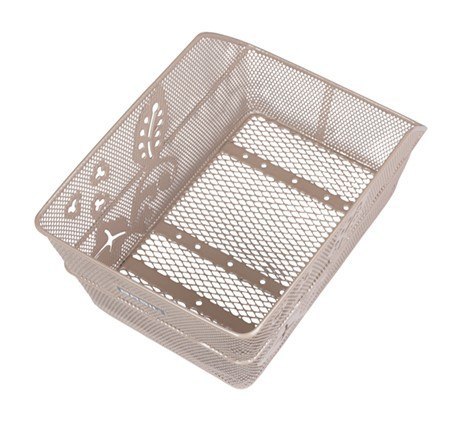 Kosz tylny na bagażnik BASIL CENTO FLOWER FM, FIXED MOUNTED, mocowanie stałe, stalowy nude metallic (NEW).