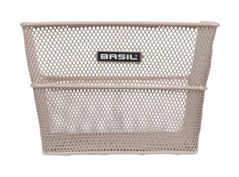 Kosz tylny na bagażnik BASIL CENTO FLOWER FM, FIXED MOUNTED, mocowanie stałe, stalowy nude metallic (NEW).