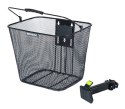 Kosz na kierownicę BASIL BILBAO BE, BasEasy System (ze wspornikiem 70182), mocowanie przenośne, stalowy czarny (NEW)